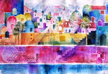 Original Abstract Expressionism Landscape Paintings by Munir Alubaidi