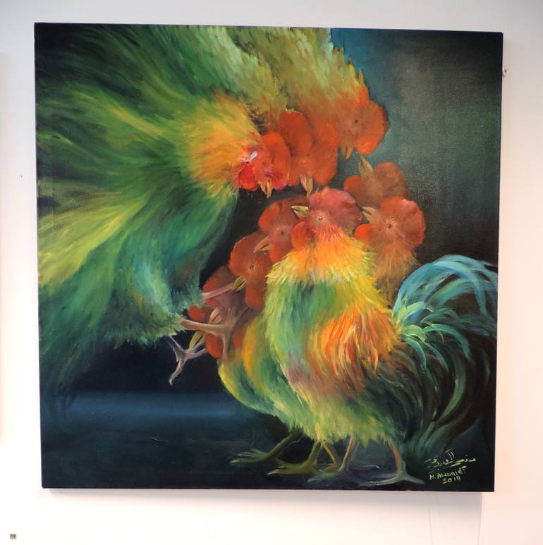 Original Surrealism Animal Painting by Munir Alubaidi