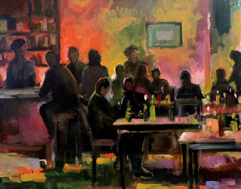 Bar Painting by Munir Alubaidi | Saatchi Art