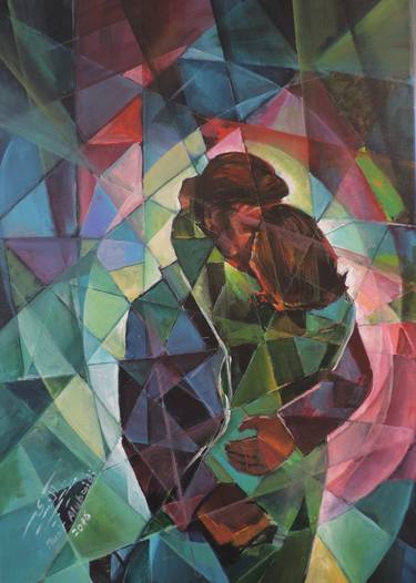 Original Geometric Paintings by Munir Alubaidi