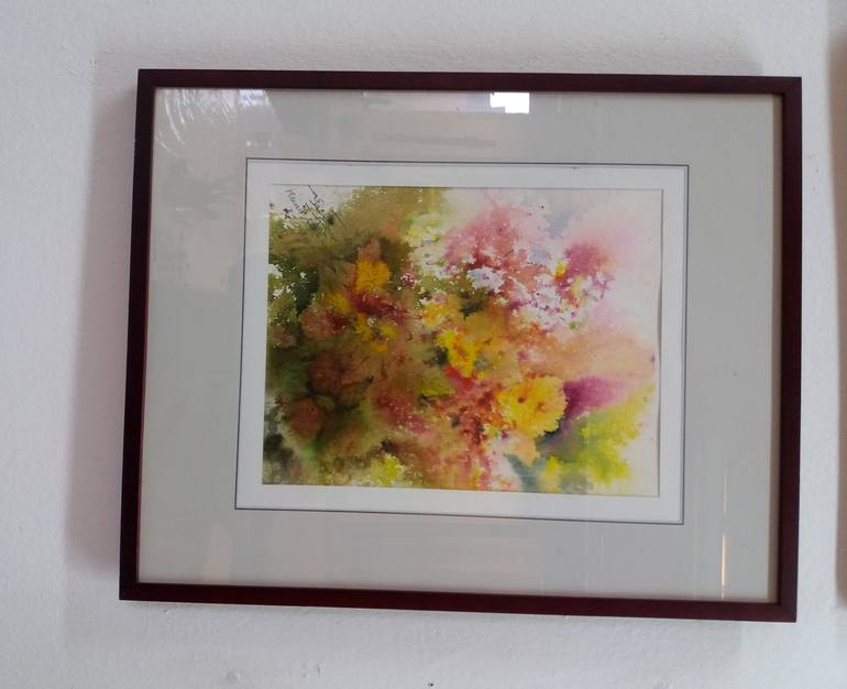 Original Fine Art Garden Painting by Munir Alubaidi