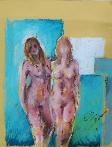 Print of Fine Art Nude Paintings by Munir Alubaidi