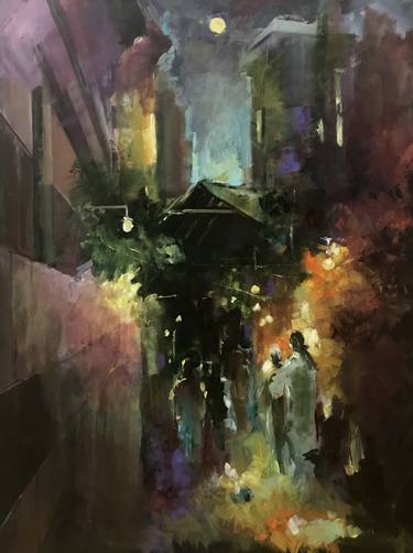 Original Realism Cities Paintings by Munir Alubaidi