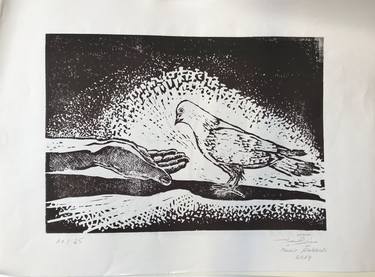 Original Realism Animal Printmaking by Munir Alubaidi