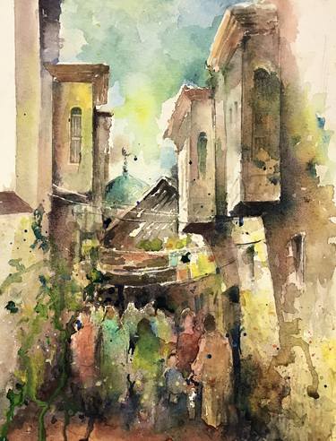 Original Cities Paintings by Munir Alubaidi