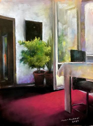 Original Realism Interiors Paintings by Munir Alubaidi