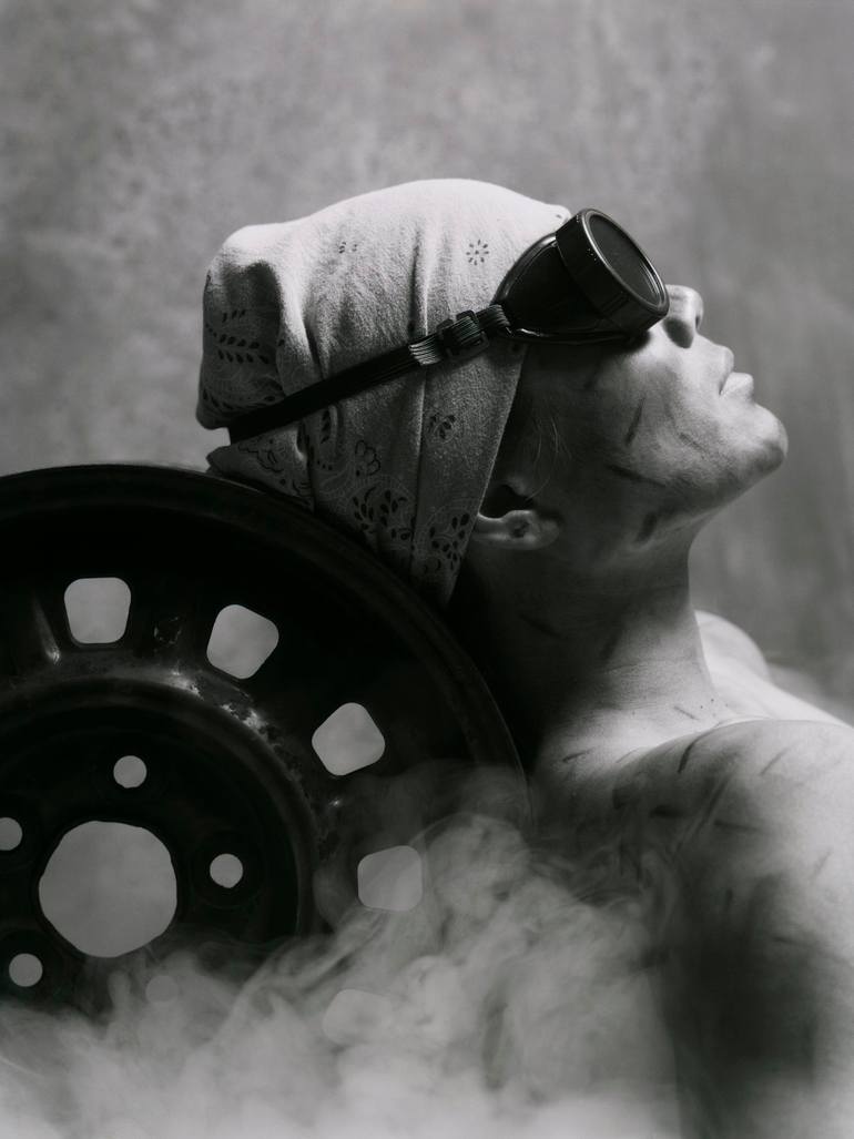 Wheel With Fog Photography by Patricia Barry Levy | Saatchi Art