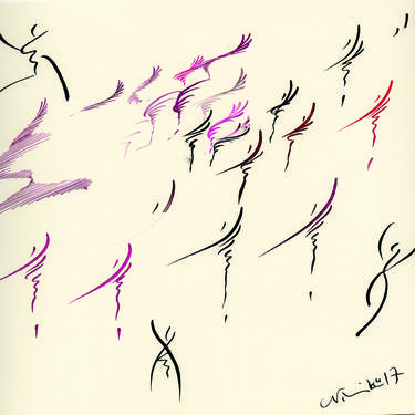Original Calligraphy Drawing by Veronica Chacon