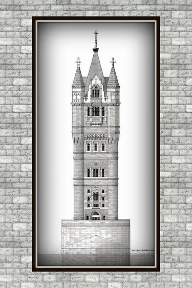 Tower Bridge Tower on Stone - Vignette thumb