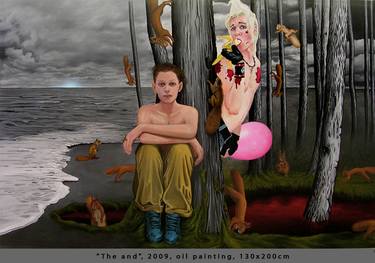 Original Surrealism Pop Culture/Celebrity Paintings by Maciej Rauch