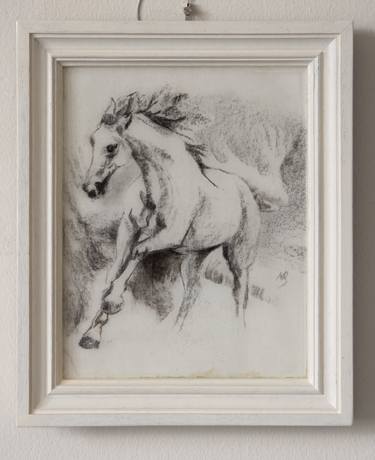 Original Black & White Horse Drawings by Axel Saffran