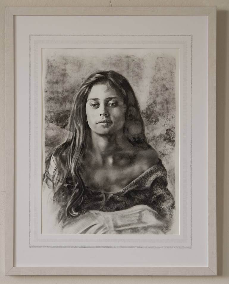 Original Figurative Portrait Drawing by Axel Saffran