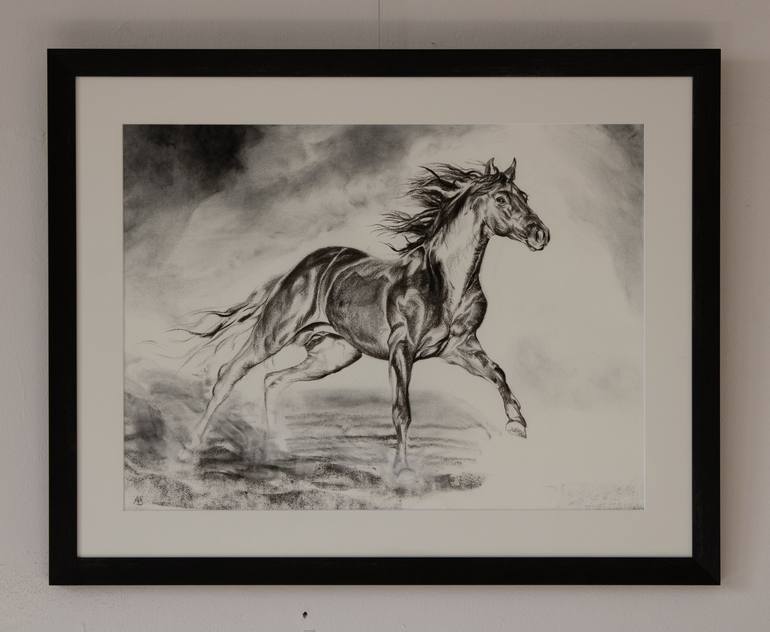 Original Horse Drawing by Axel Saffran