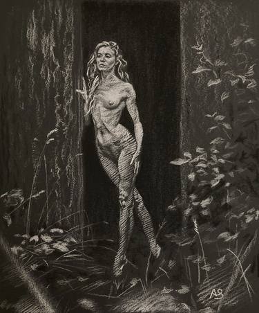 Print of Realism Nude Drawings by Axel Saffran