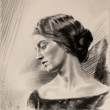 Original Figurative Portrait Drawings by Axel Saffran