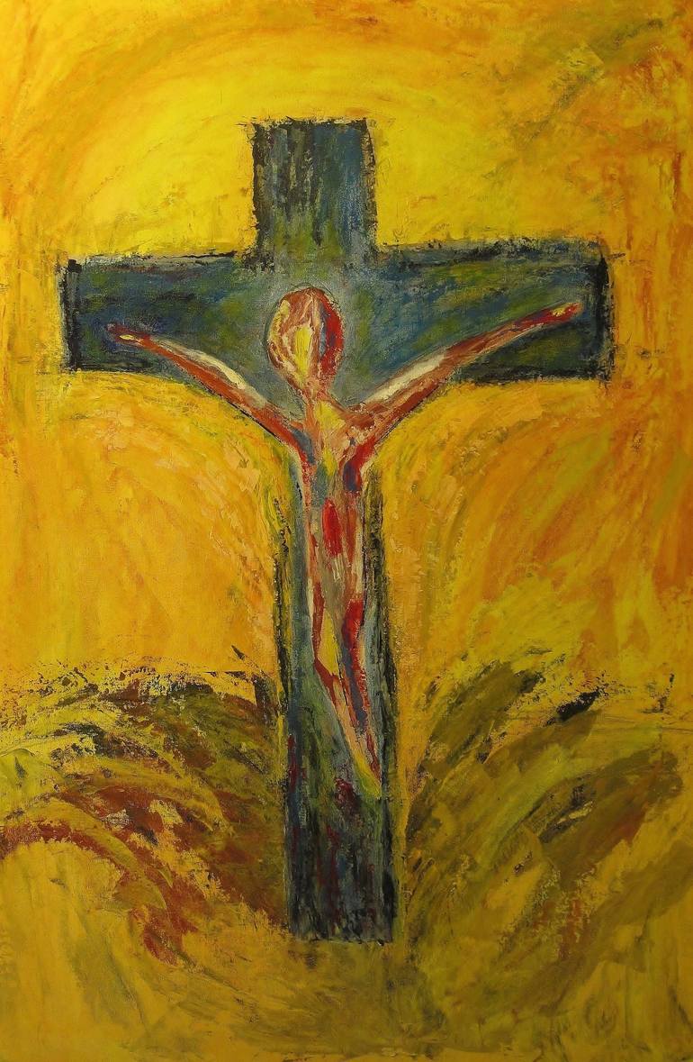 Christ on the cross Painting by Dave Brown | Saatchi Art