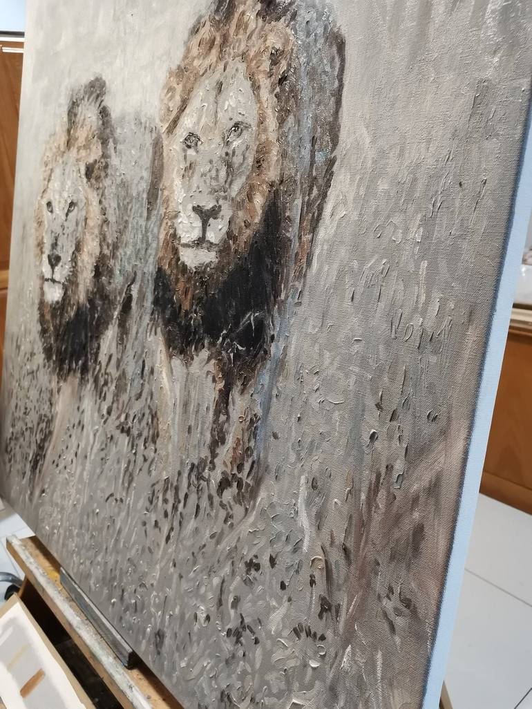 Original Impressionism Animal Painting by Inanda Page