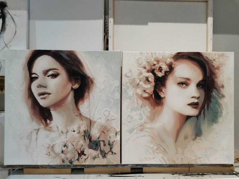 Original Impressionism People Painting by Inanda Page