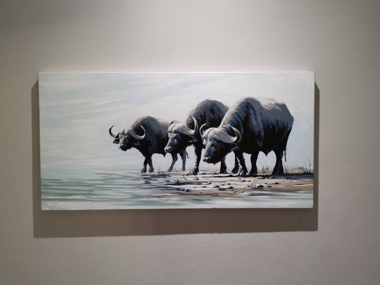 Original Painterly Abstraction Animal Painting by Inanda Page