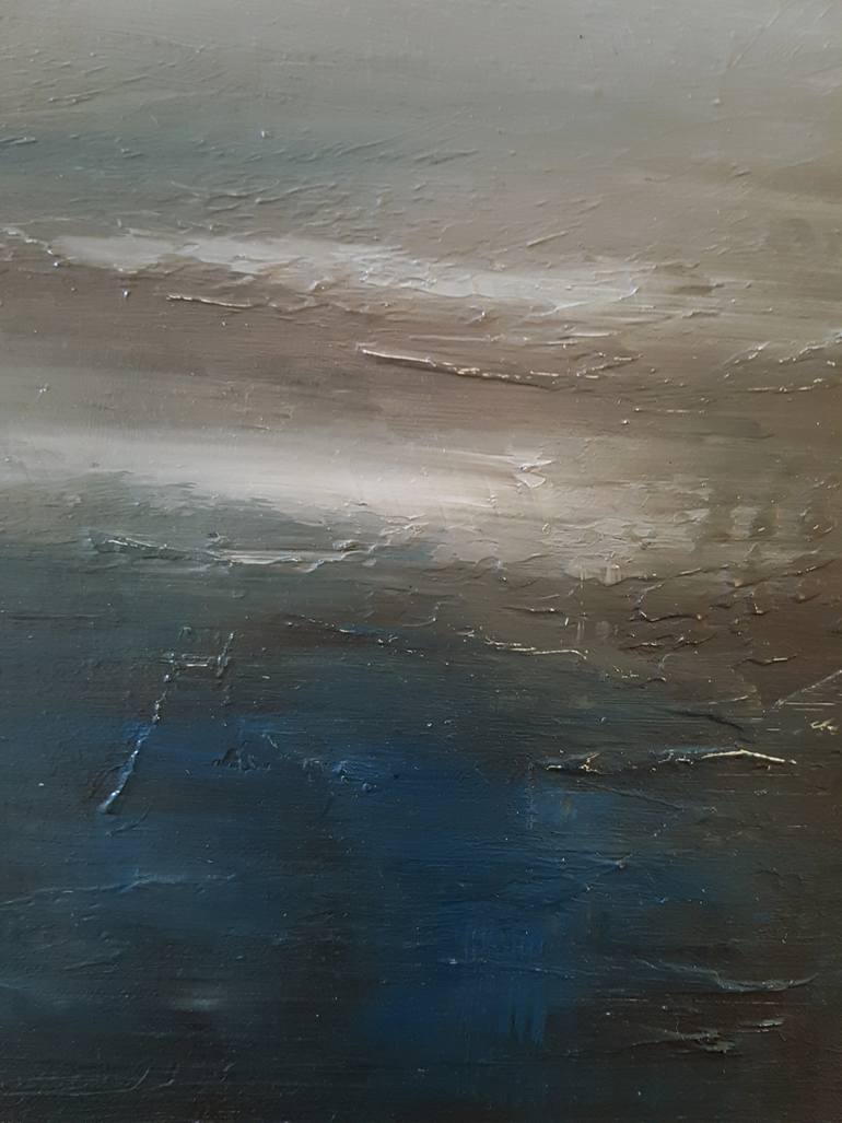 Original Abstract Expressionism Beach Painting by Inanda Page