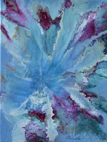 Original Abstract Expressionism Floral Paintings by Inanda Page