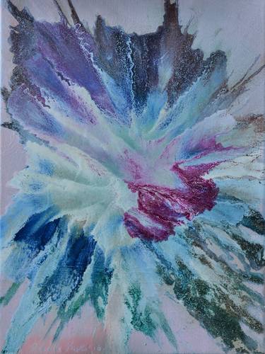 Original Abstract Expressionism Floral Paintings by Inanda Page
