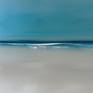 The smooth mirror-like surface of the beach with the only movement the crashing of a wave in the distance. This work creates a calm vista to get lost in and find oneself.