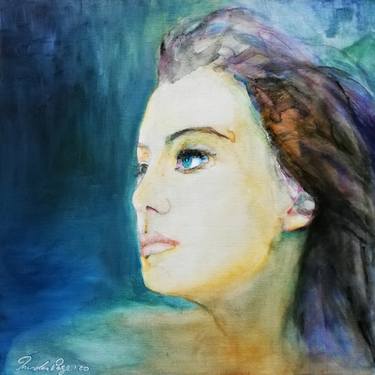 Original Fine Art Portrait Paintings by Inanda Page