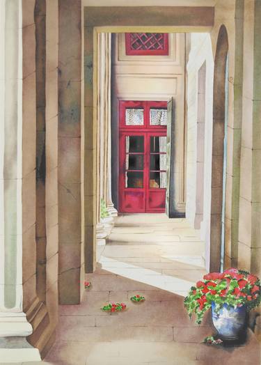 Original Fine Art Architecture Paintings by Pomm's Studio