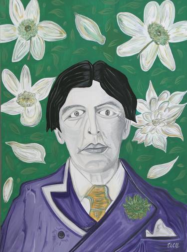 Saatchi Art Artist E-L Cartwright; Paintings, “Oscar Wilde's Green Carnations” #art