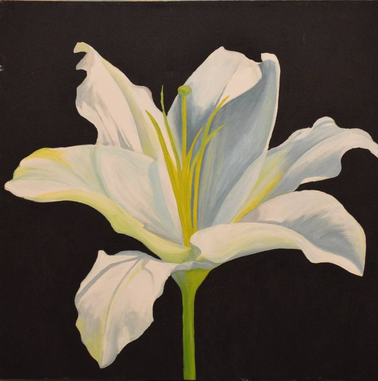 White Lily Painting by Paige Dasol Kim  Saatchi Art