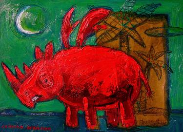 Original Surrealism Animal Painting by Franco Tempesta