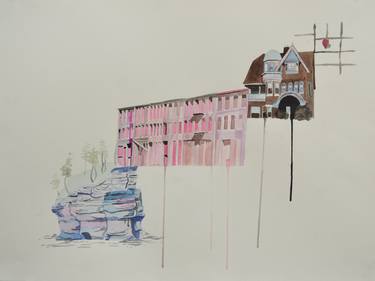 Original Illustration Architecture Painting by Catie Rutledge