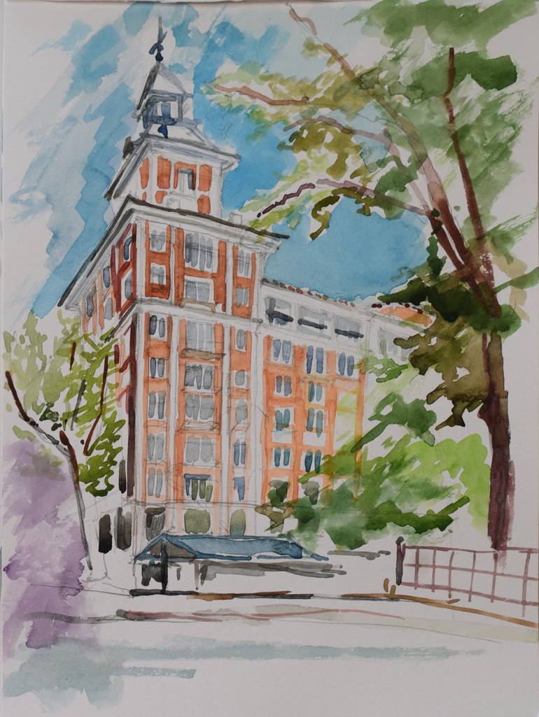 Original Contemporary Architecture Drawing by Charlotte Lemaigre Dubreuil