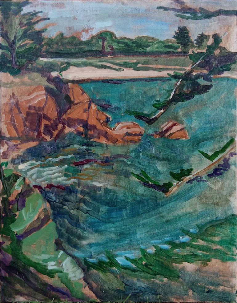 Original Fauvism Landscape Paintings by Charlotte Lemaigre Dubreuil