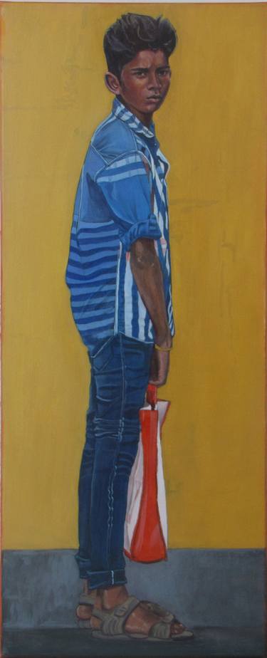 Original Photorealism People Paintings by Charlotte Lemaigre Dubreuil