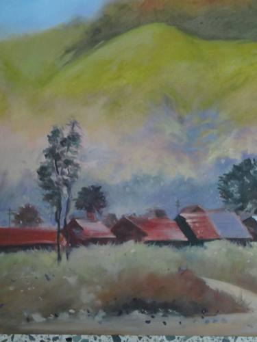 Print of Realism Landscape Paintings by M R Sugumaran Nair