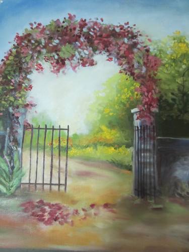 Print of Realism Garden Paintings by M R Sugumaran Nair