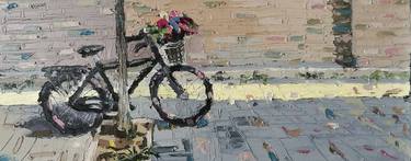 Original Figurative Bicycle Paintings by Lisa Takahashi