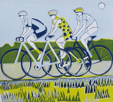 Original Modern Bicycle Printmaking by Lisa Takahashi