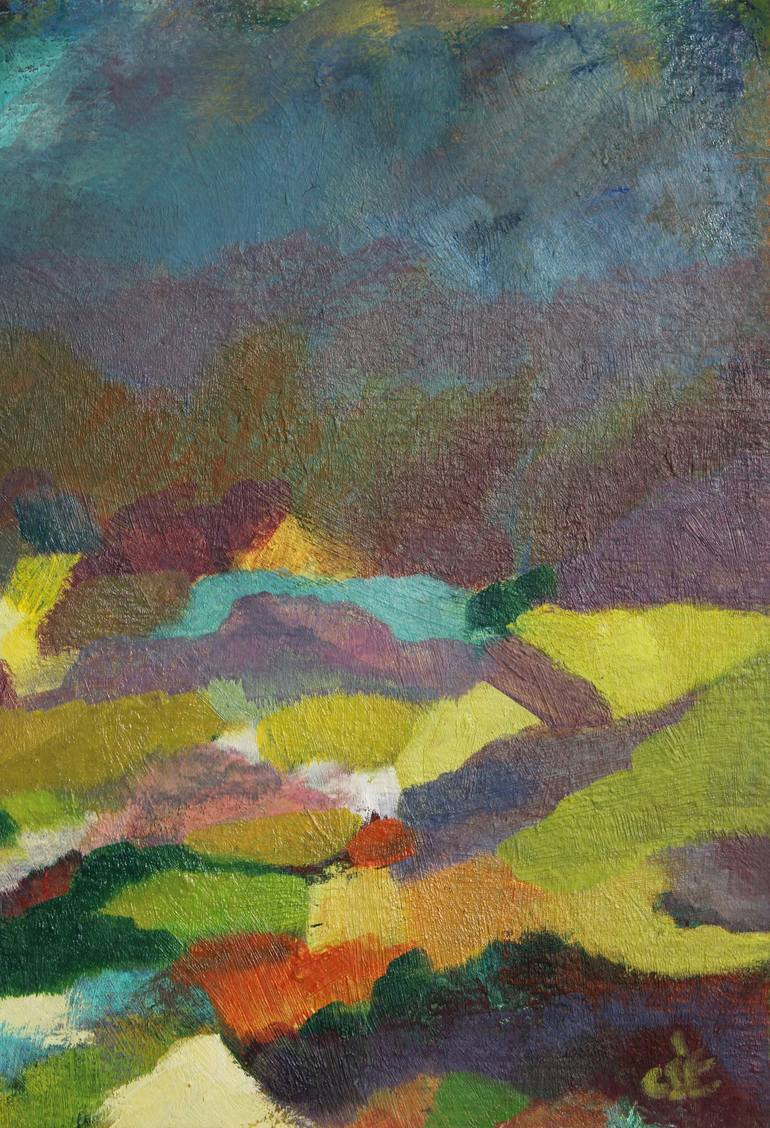Print of Abstract Landscape Paintings by Eva Csontos