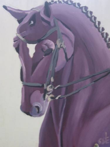 Original Figurative Horse Paintings by Eva Csontos