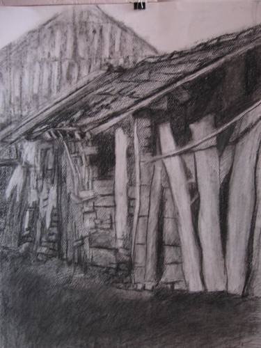 Original Rural life Drawings by Eva Csontos