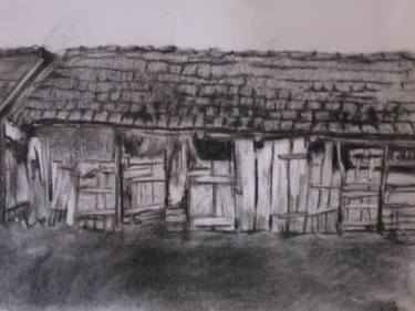 Original Documentary Rural life Drawings by Eva Csontos