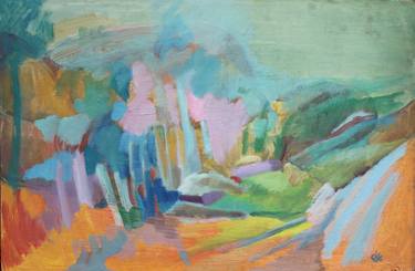 Print of Abstract Expressionism Landscape Paintings by Eva Csontos
