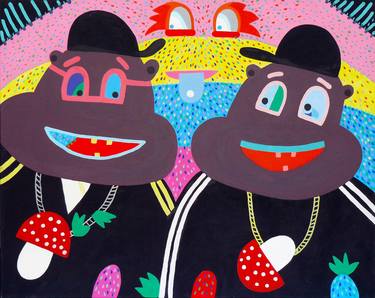 Original Figurative Cartoon Paintings by Agnieszka Tomaszewska