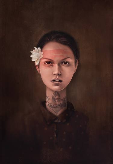 Original Figurative Portrait Digital by Krisztián Tejfel