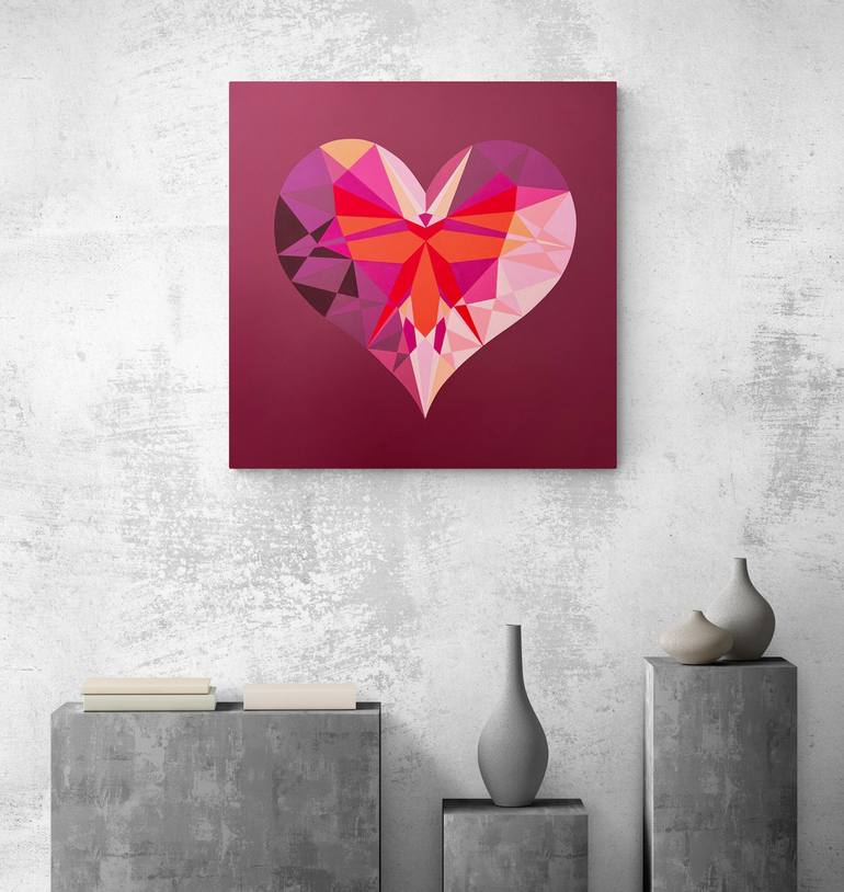 Original Abstract Love Painting by Montse Oliver