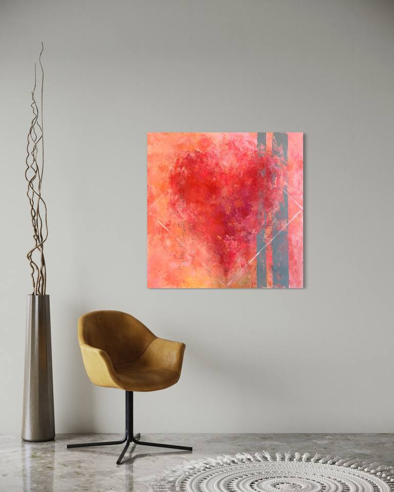 Original Abstract Love Painting by Montse Oliver