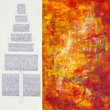 Original Abstract Architecture Paintings by Angela Lindenlauf